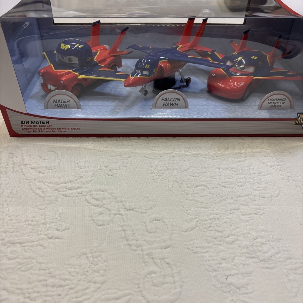 Disney Pixar Cars Air Mater Mater Hawk, Lightning McQueen, and Falcon Hawk